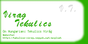 virag tekulics business card