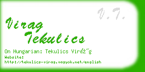 virag tekulics business card